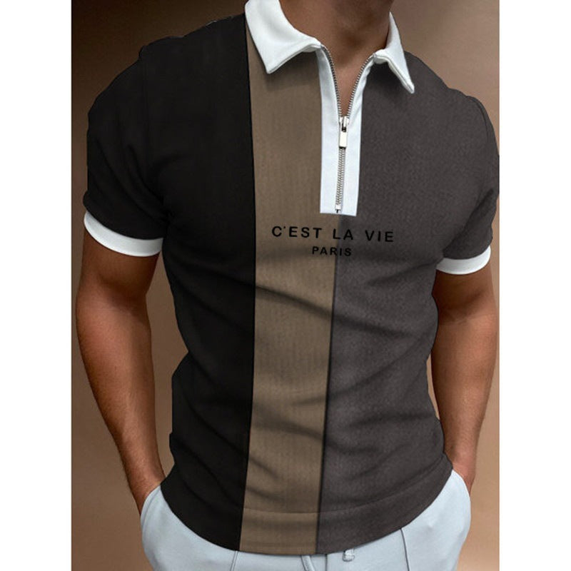 Sports Polo Zipper Shirt