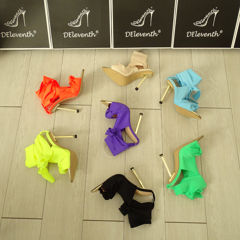 Sexy Ribbon Bandage Cross Wrap Heels