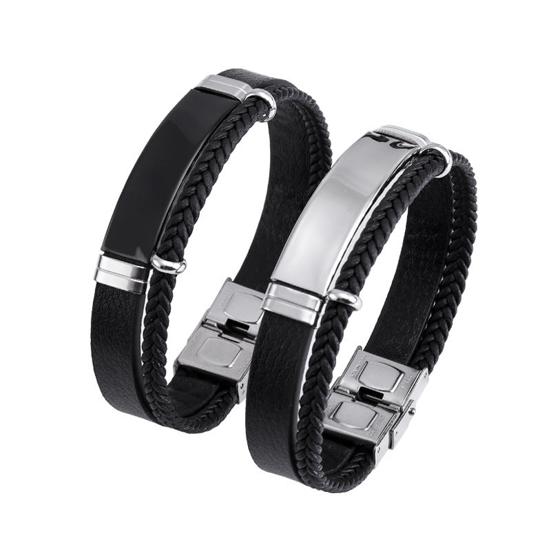Twist Braided Double Leather Bracelet