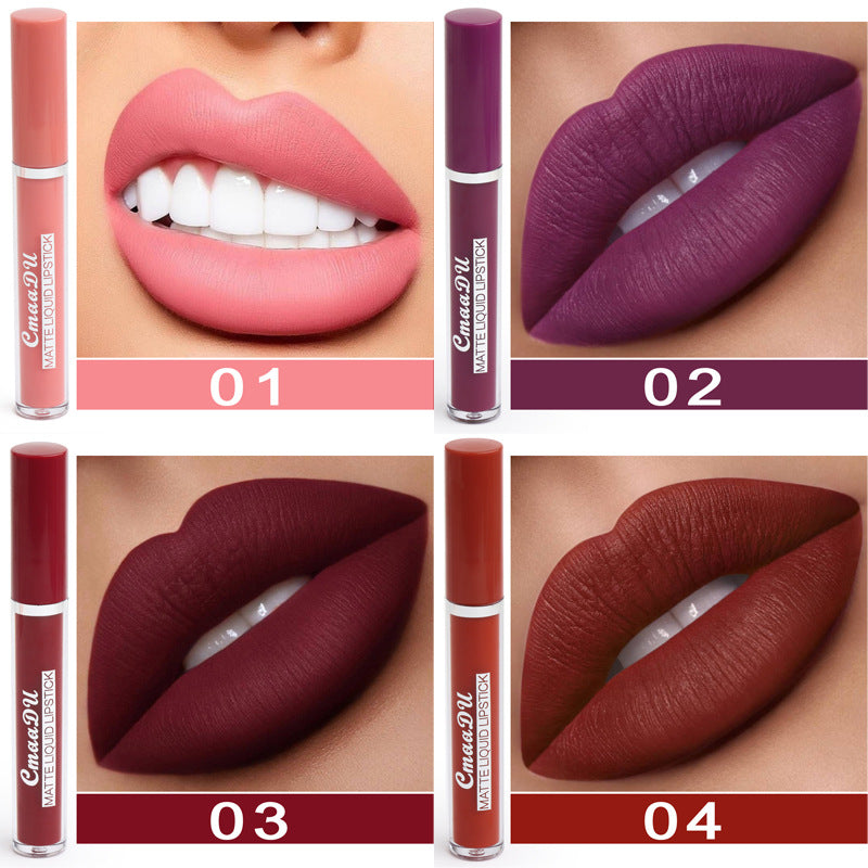 Matte Long-Lasting Waterproof Lipstick with Non-Stick Formula