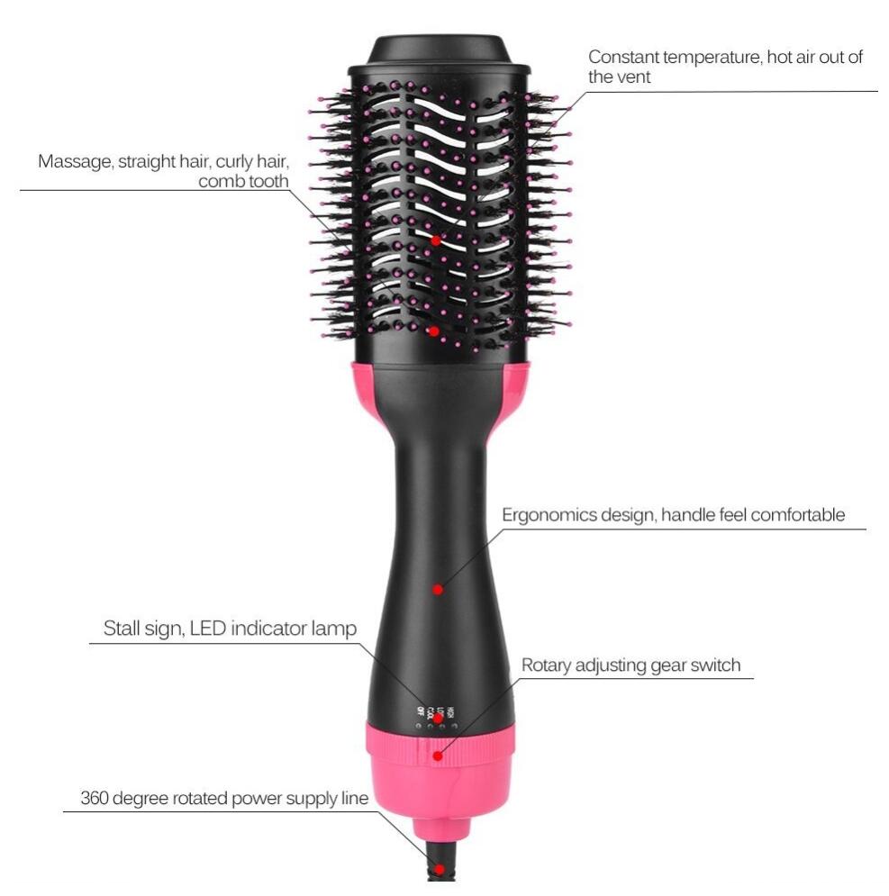 Ionic Electric Hair Dryer Brush for Salon-Quality Results