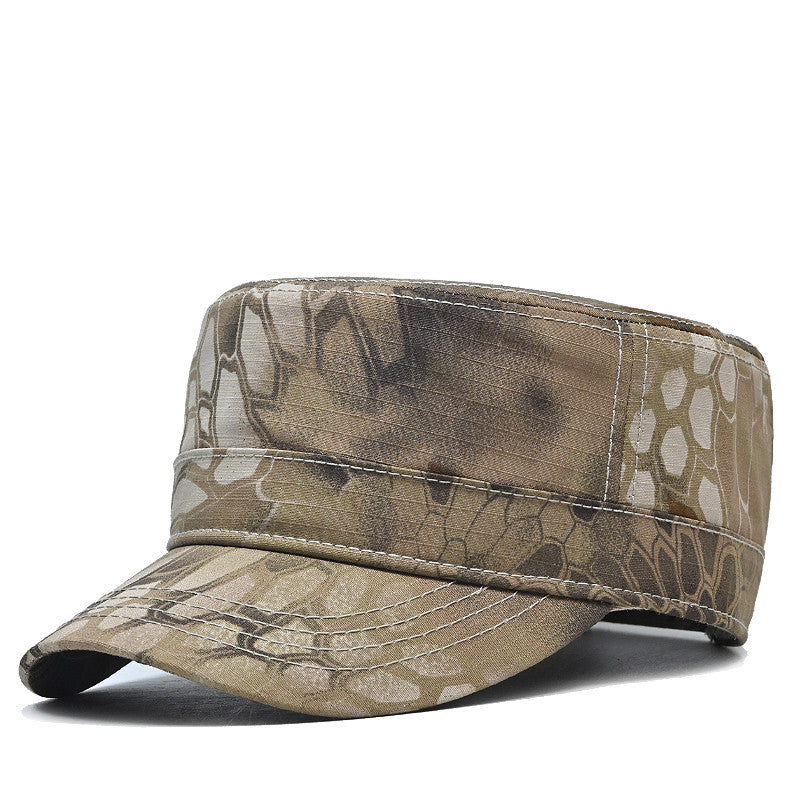 Flat Top Waterproof Cap Thin Python Camo Hat