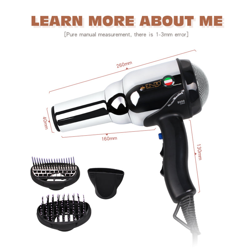 Professional Ionic Hair Dryer Fast Drying Frizz-Free