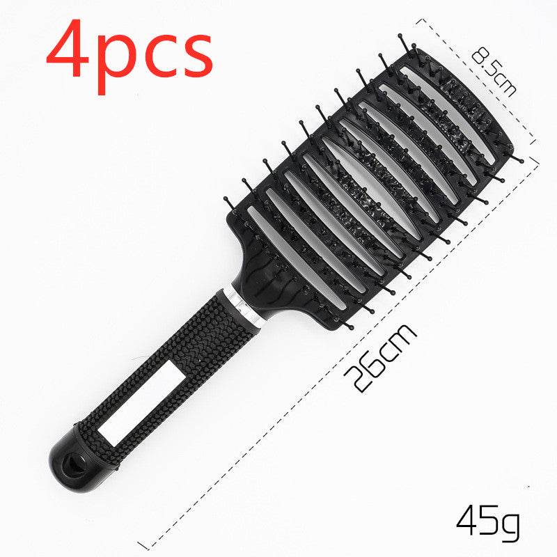 Detangle Bristle and Nylon Comb Anti-Knot Hair Brush