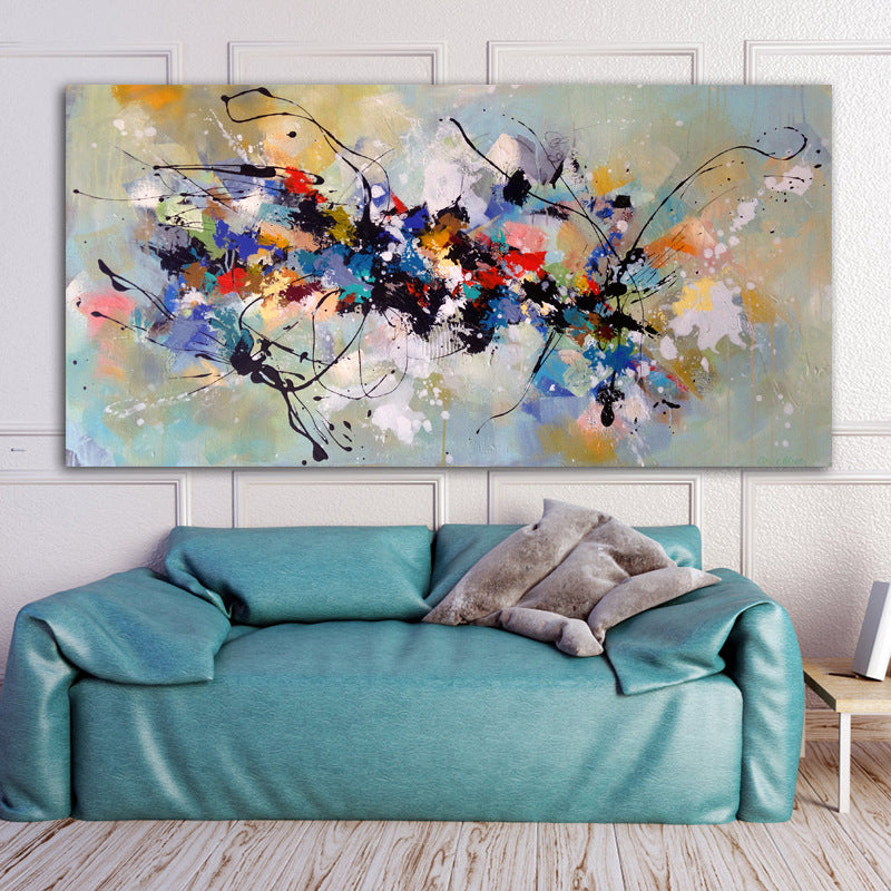 Abstract Color Splash Canvas Wall Art