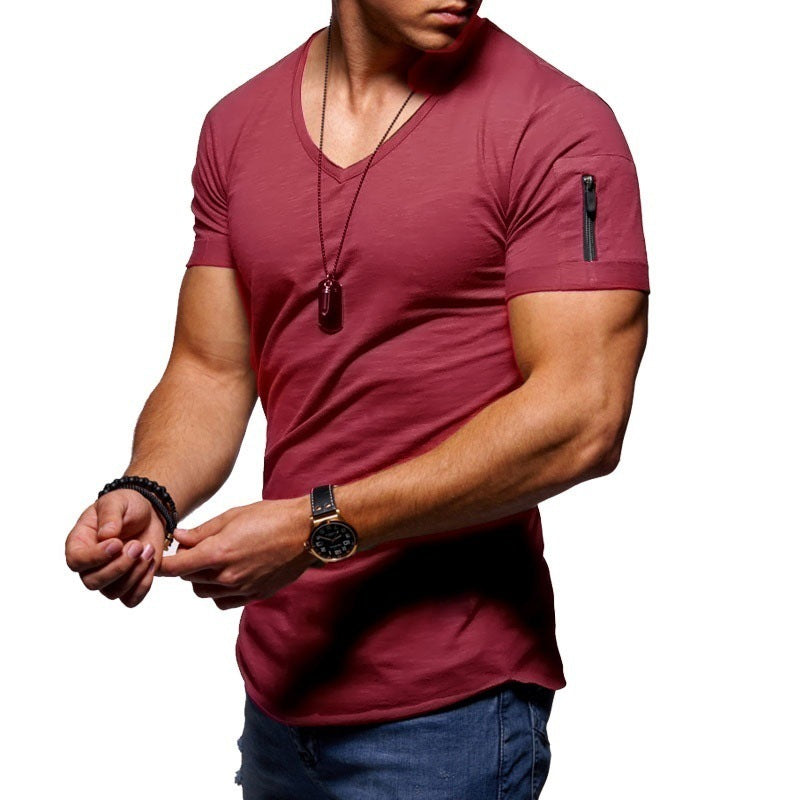 V-neck Short-sleeved