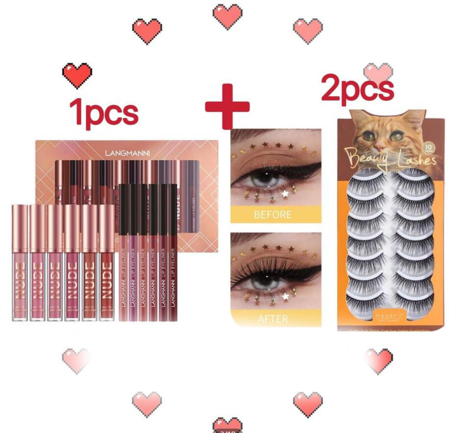 Waterproof Lipstick and Lip Liner Matte Makeup Set