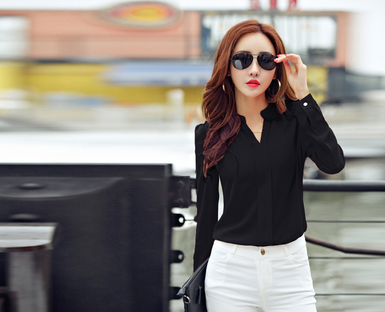 Versatile Chic Slim Fit Chiffon Shirt