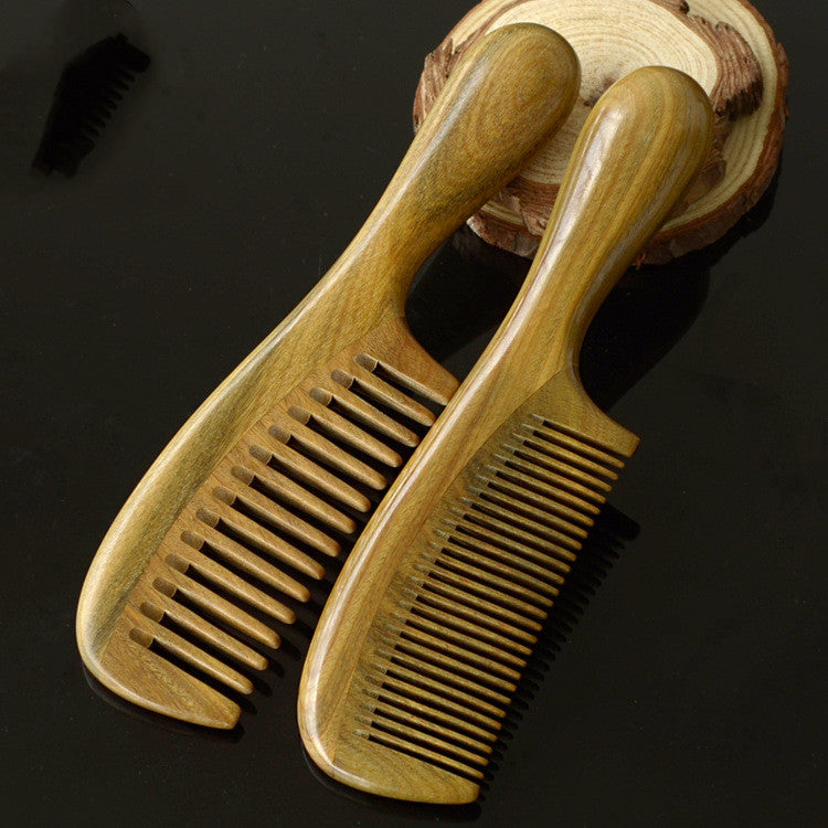 Authentic Green Sandalwood Comb for Natural Hair Care