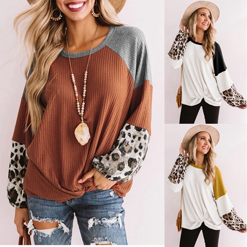Fearless Leopard Print Long-sleeved T-shirt