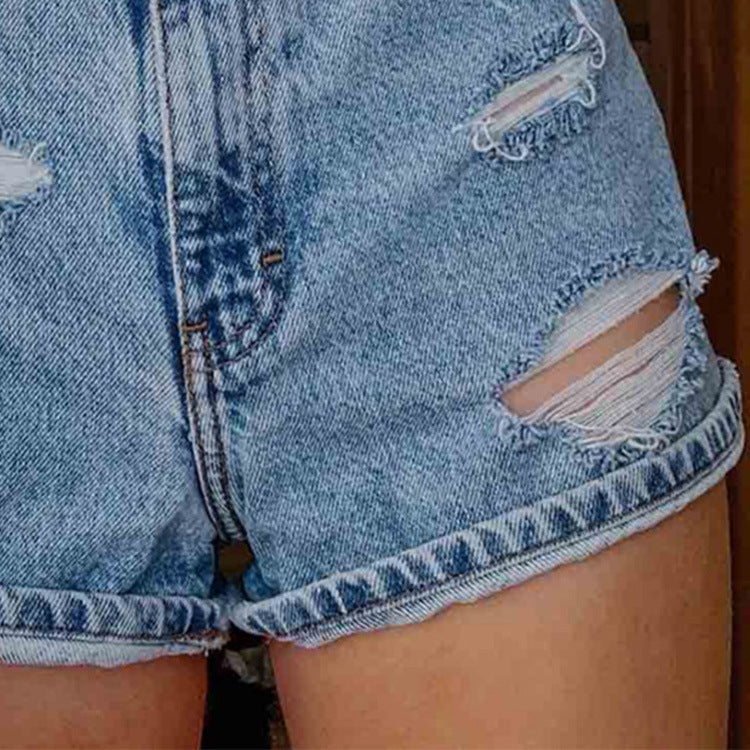 Sculpt Ripped Jean Shorts