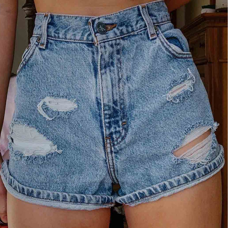 Sculpt Ripped Jean Shorts