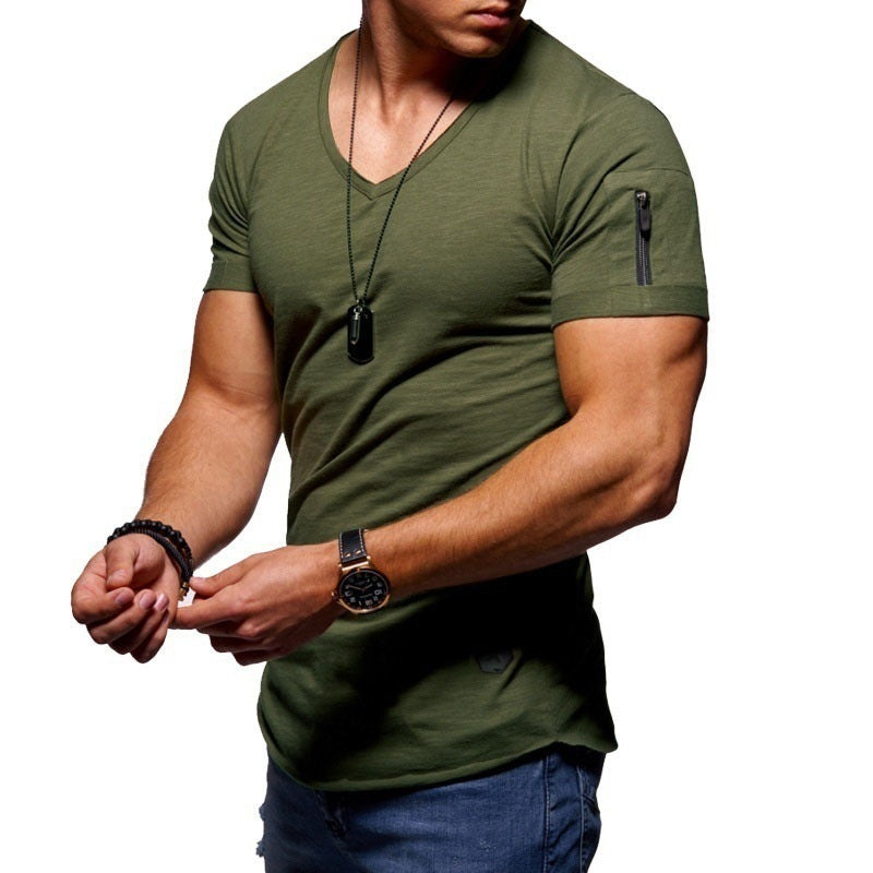 V-neck Short-sleeved