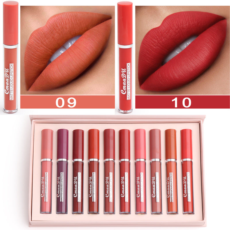 Matte Long-Lasting Waterproof Lipstick with Non-Stick Formula