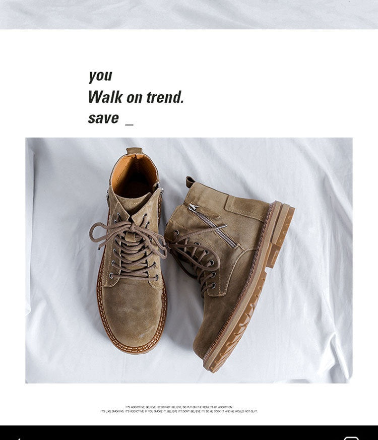 Side Zipper Ankle Boots