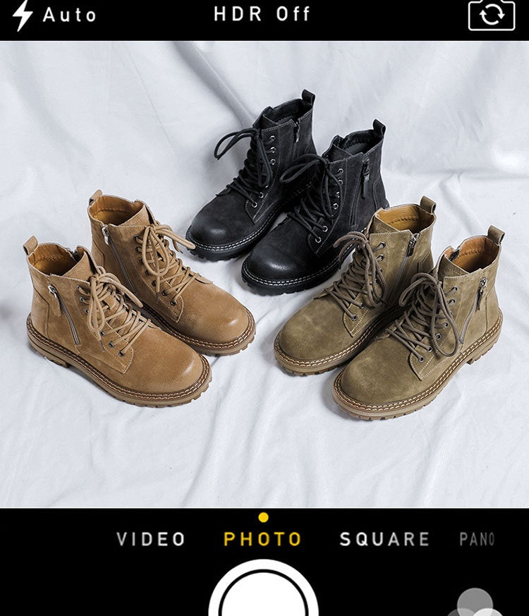 Side Zipper Ankle Boots