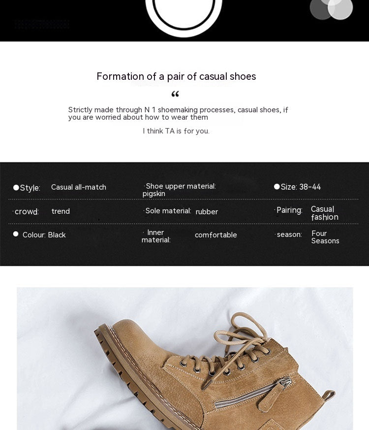 Side Zipper Ankle Boots