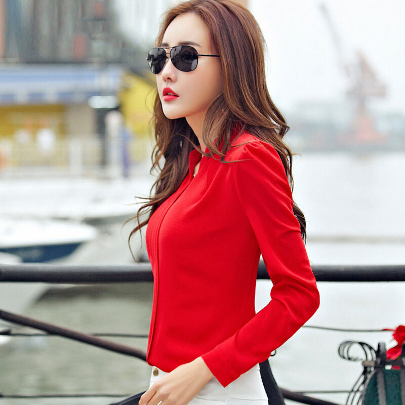 Versatile Chic Slim Fit Chiffon Shirt