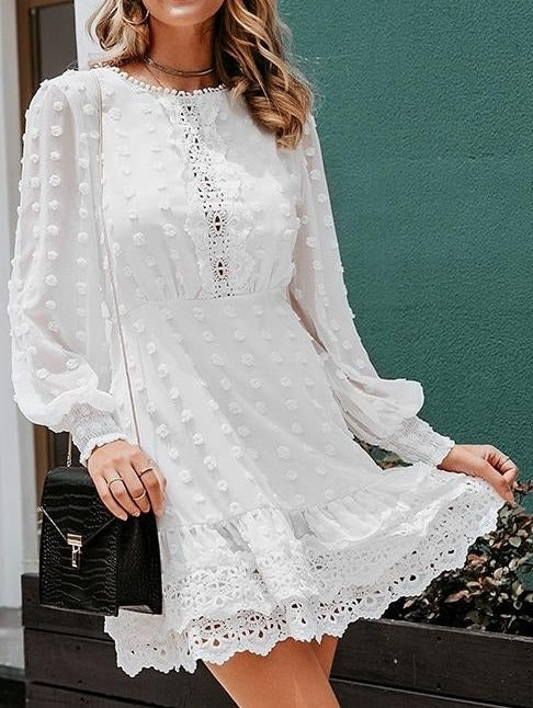 Chic Hollowed Chiffon Dress