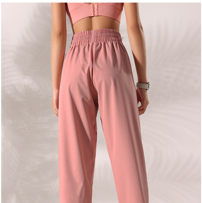 High Waist Loose And Irregular Printed Sports Casual Pants