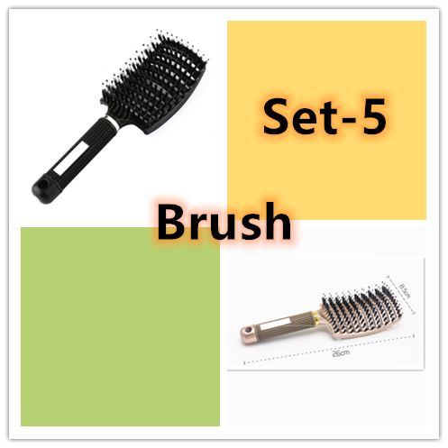Detangle Bristle and Nylon Comb Anti-Knot Hair Brush