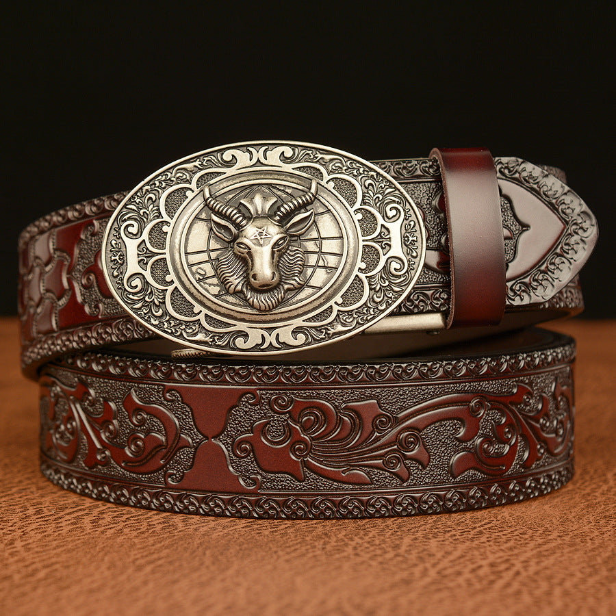 Genuine Cowhide Casual Jeans Belt