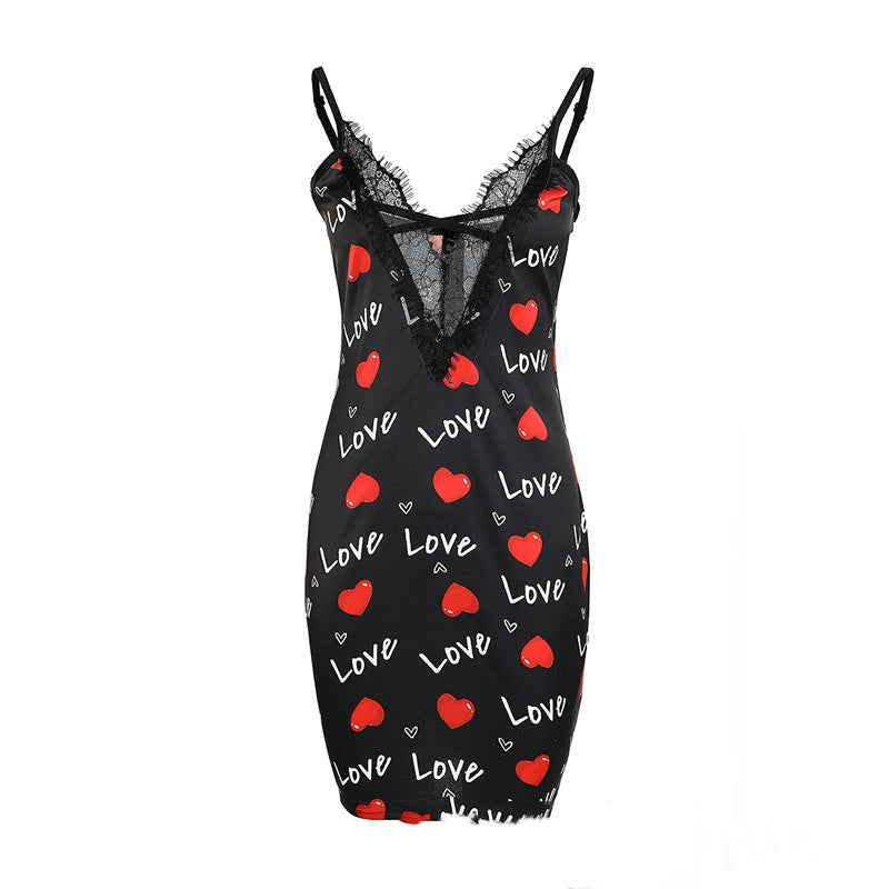 Flirty Lace Detail Nightwear Slip