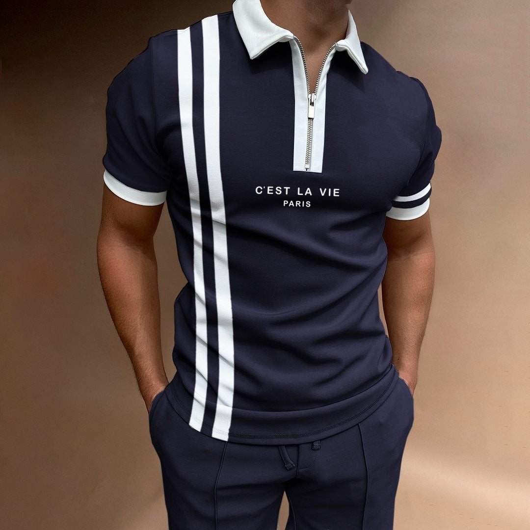 Sports Polo Zipper Shirt
