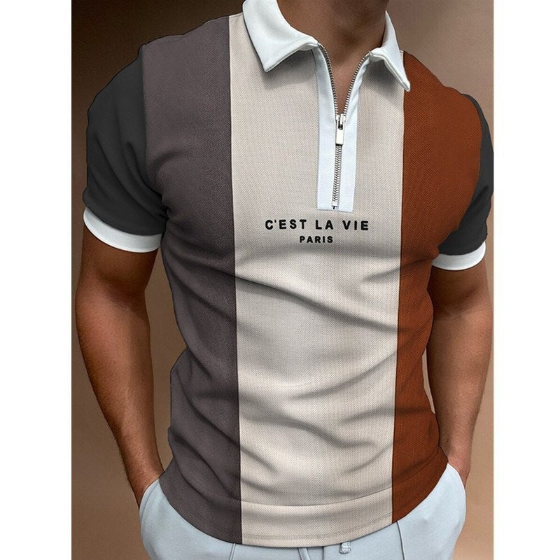 Sports Polo Zipper Shirt