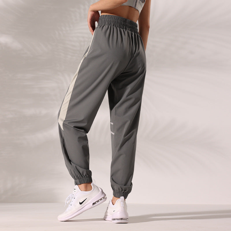 High Waist Loose And Irregular Printed Sports Casual Pants
