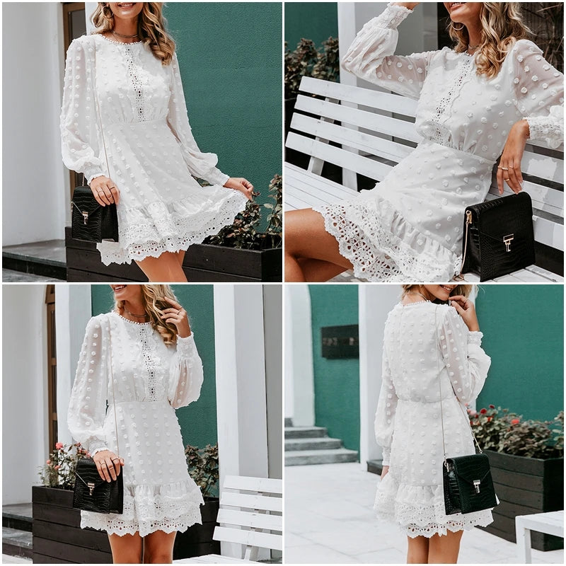 Chic Hollowed Chiffon Dress