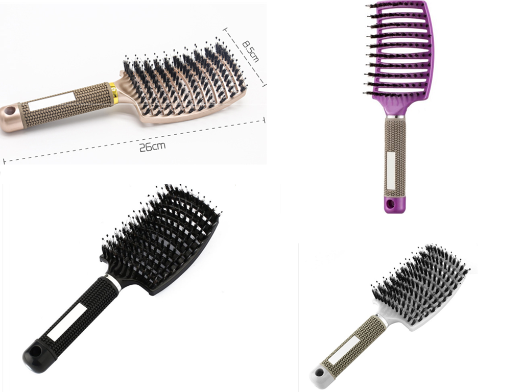 Detangle Bristle and Nylon Comb Anti-Knot Hair Brush