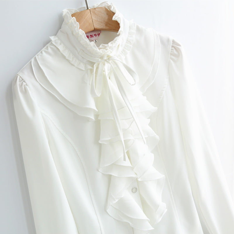 Elegance Redefined Long-sleeved chiffon shirt