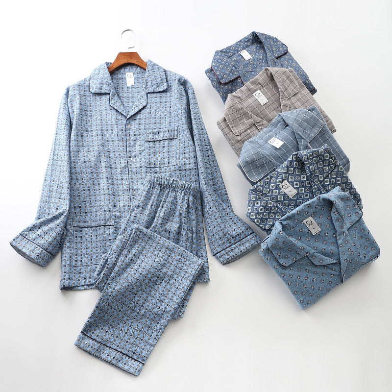 Brushed Cloth Lapel Pajama Set