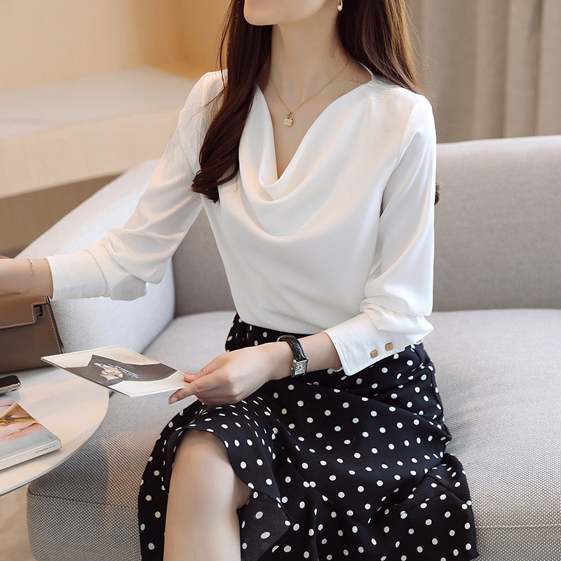Effortless Chic Satin Chiffon Shirt