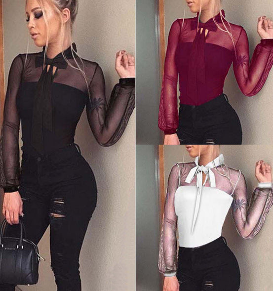Edge Mesh Long Sleeve Bodysuit