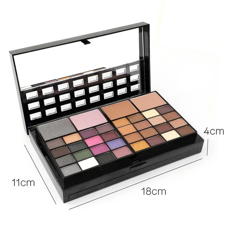Complete Makeup Palette: 74 Colors Lip Gloss, Blush, Eyeshadow, Highlight Set