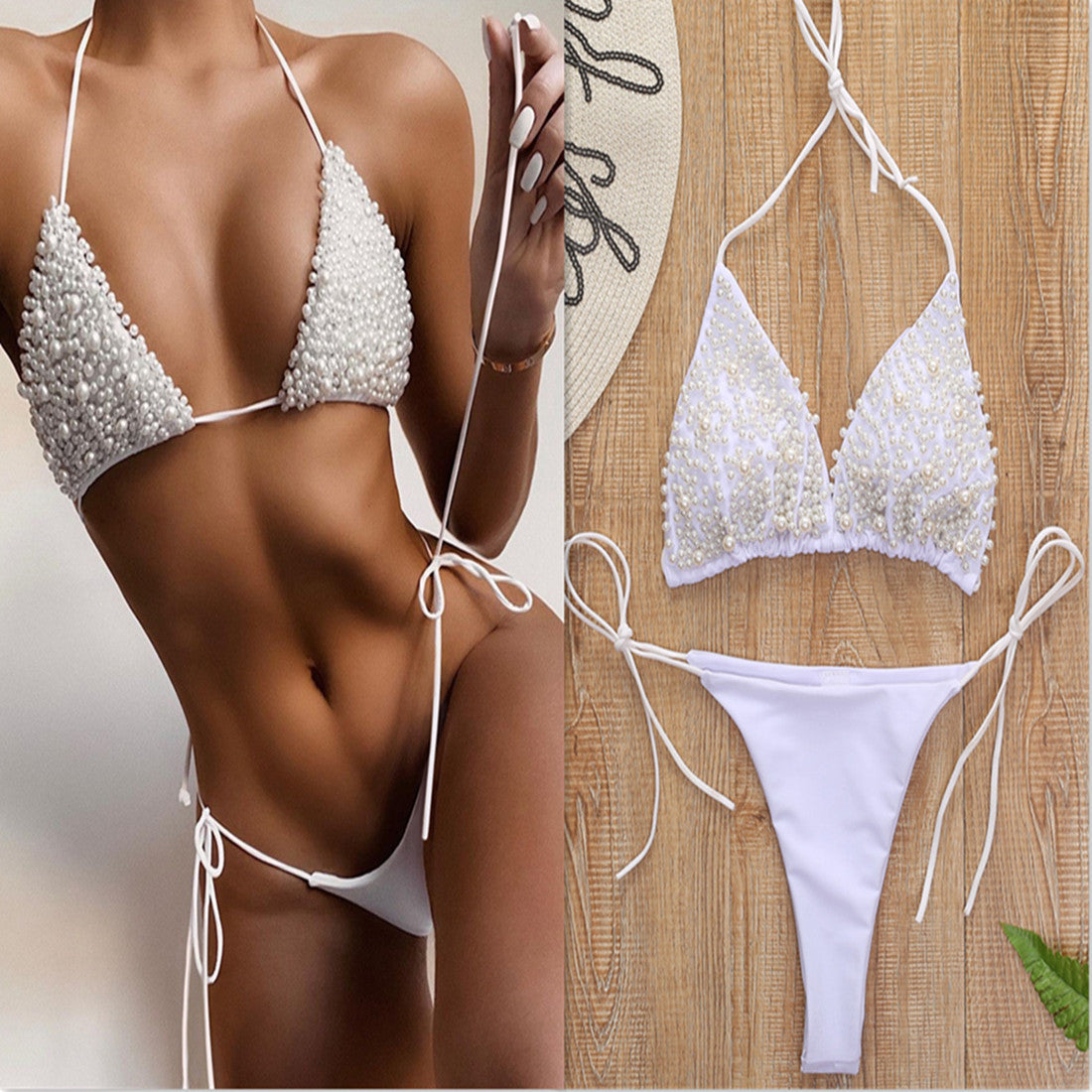 Inner Beach Babe Stringy Mini Bikini Two Piece Swimsuit