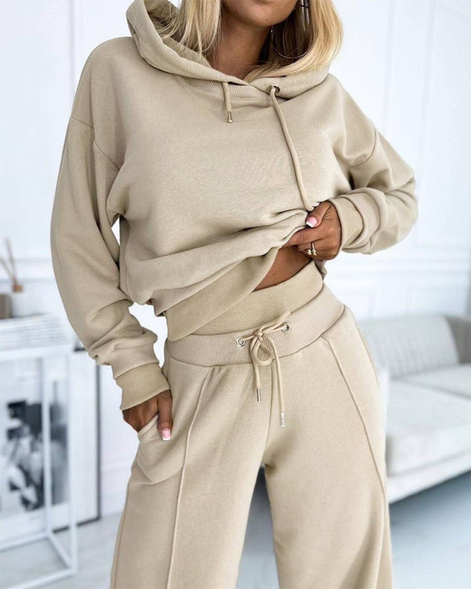Popular Hooded Sweater Two-Piece Set