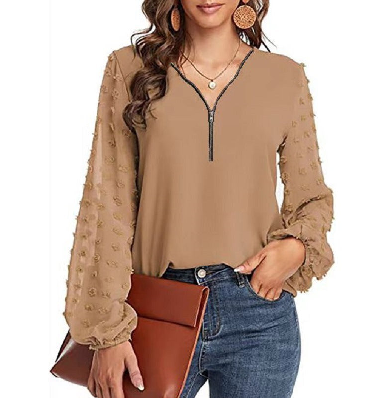 Chic V-neck Chiffon Shirt