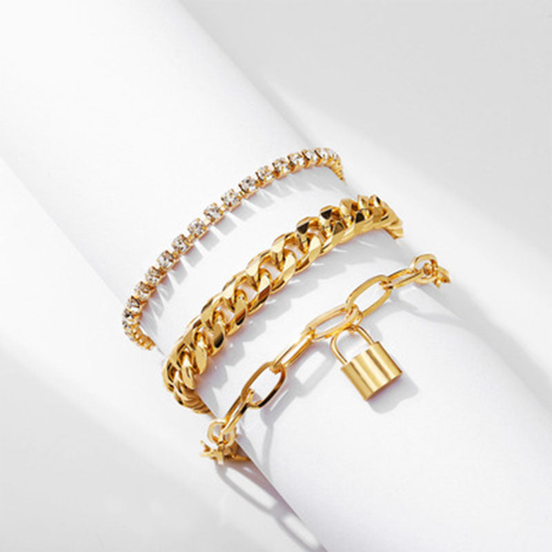 Snake Bone Chain Multi Layer Bracelet Creative Retro 3 Piece Set