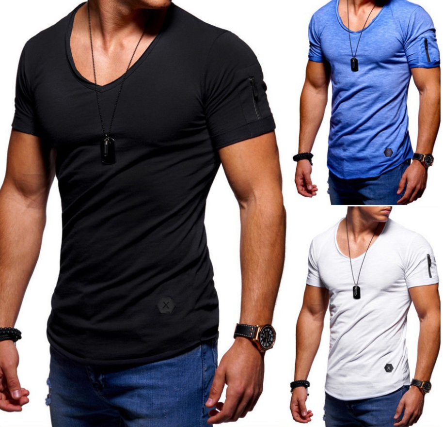 V-neck Short-sleeved