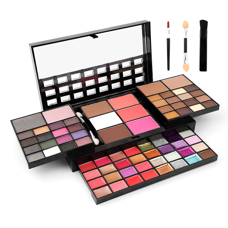 Complete Makeup Palette: 74 Colors Lip Gloss, Blush, Eyeshadow, Highlight Set