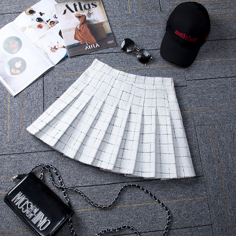 Modern Classics High Waist Slim Plaid Skirt