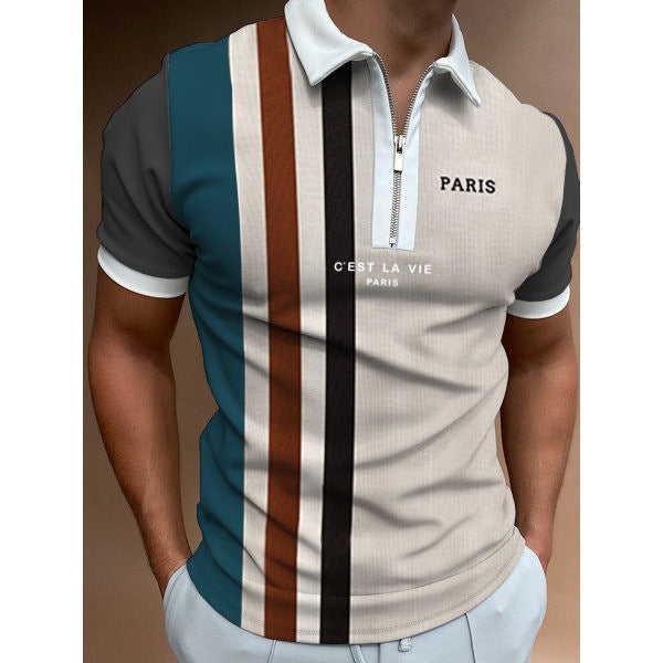 Sports Polo Zipper Shirt