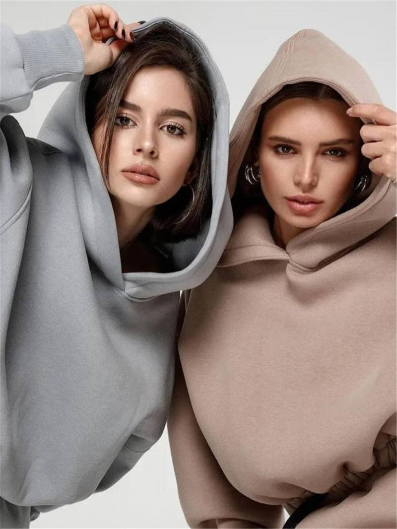 Versatile Hooded Sweater Two-Piece Set