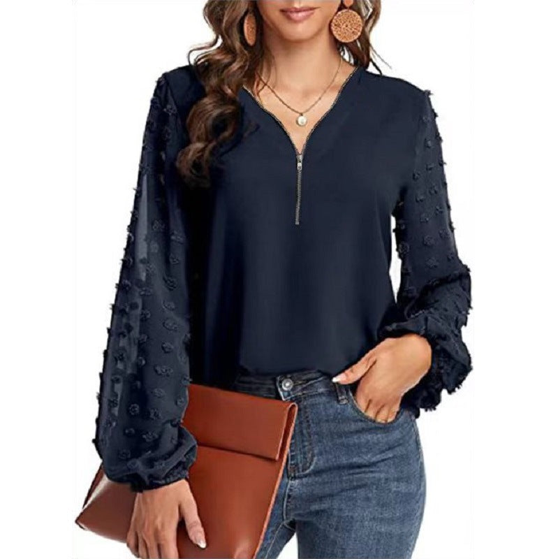 Chic V-neck Chiffon Shirt