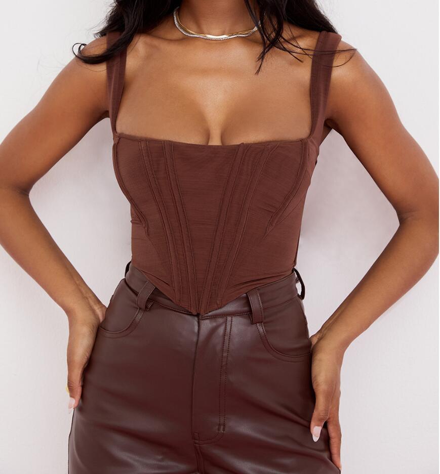 Playful Charm Square Neck Corset