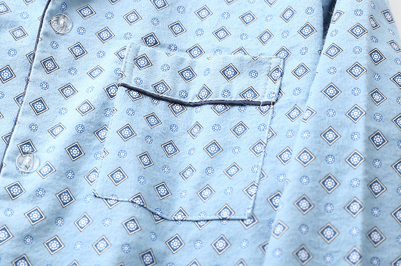 Brushed Cloth Lapel Pajama Set