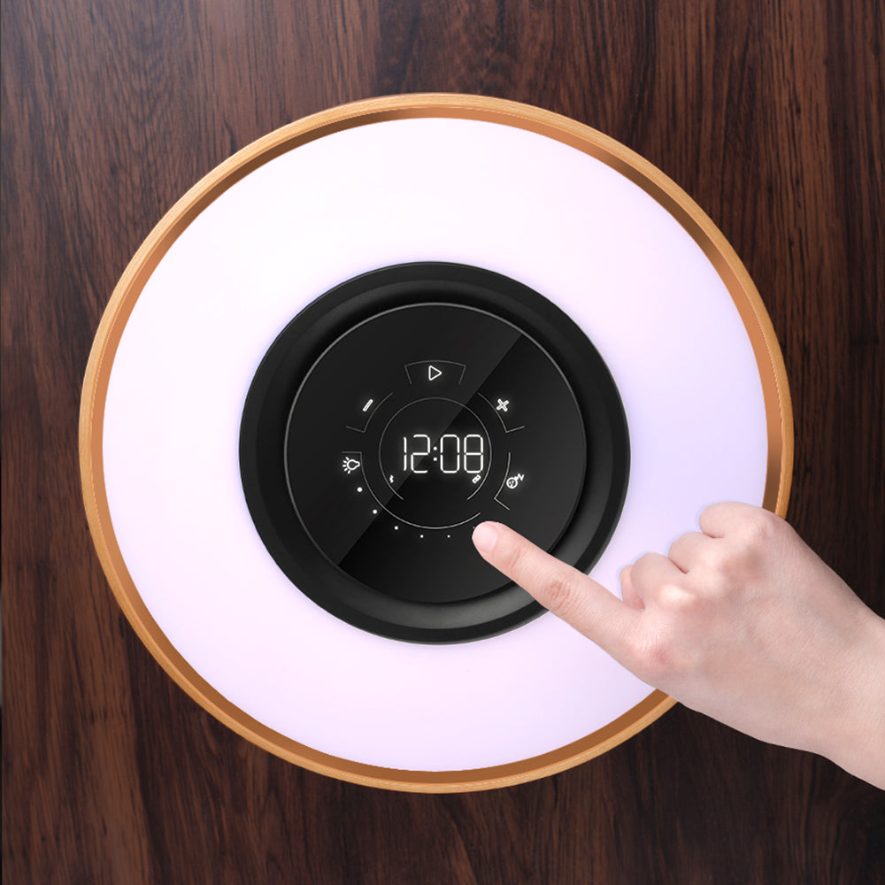 Round Intelligent Bluetooth Speaker Bed Lamp